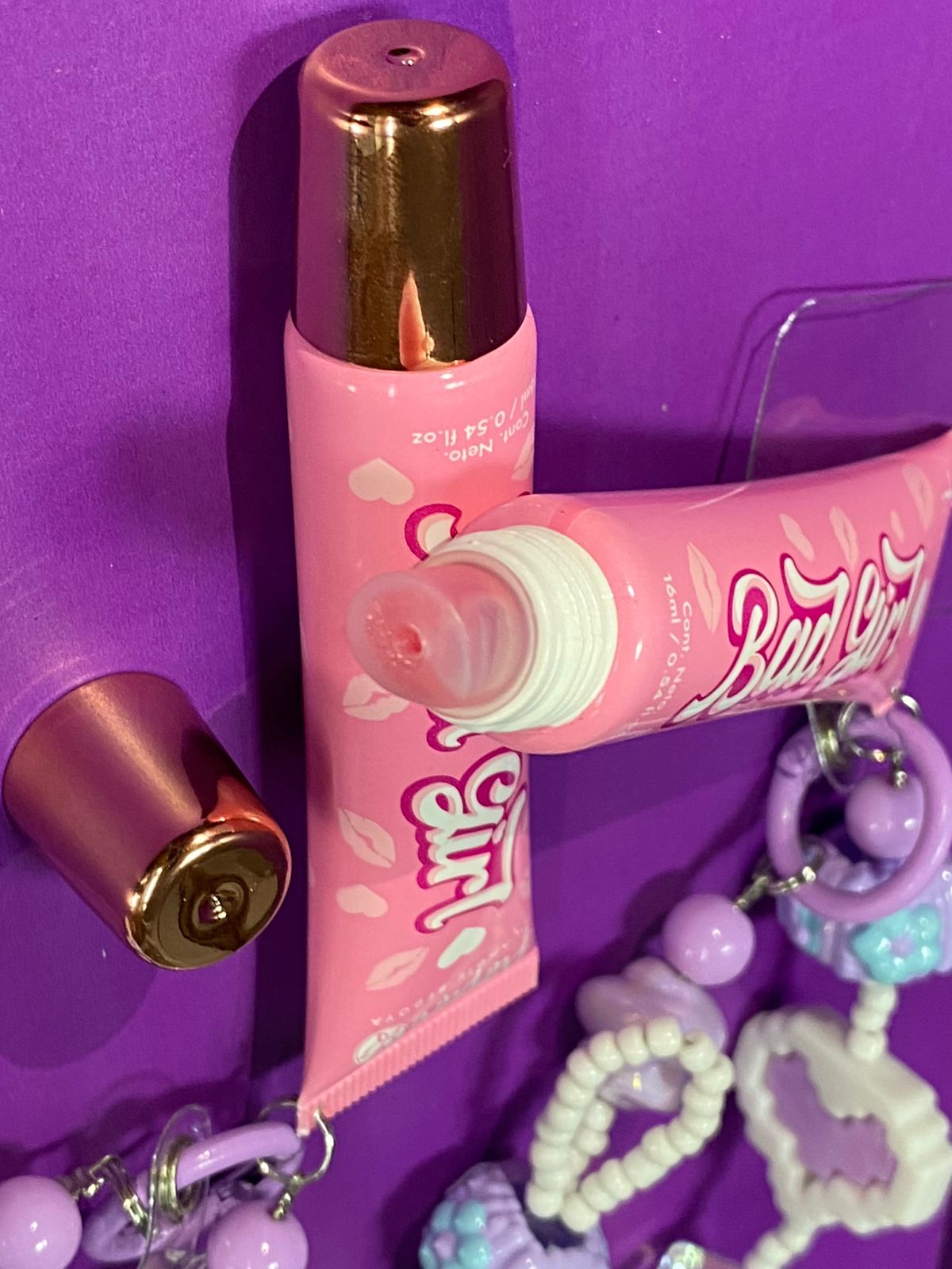 LIP GLOSS CON LLAVERO PURPURE