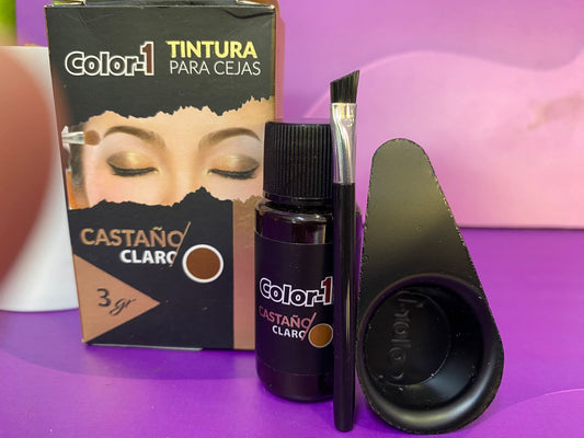 TINTE PARA CEJAS CASTAÑO CLARO COLOR 1