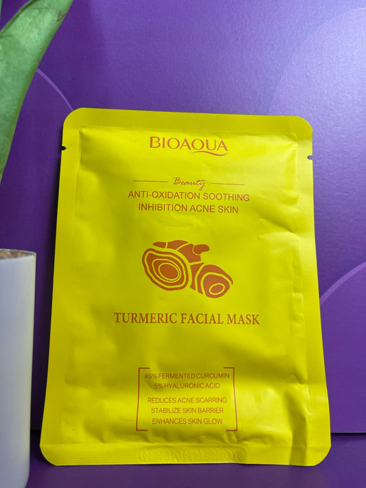 MASCARILLA DE VELO CURCUMA  BIOAQUA